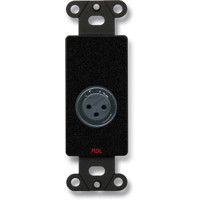 

RDL DB-XLR3F Decora Wall Plate with XLR 3-Pin Female Connector, Terminal Block Connections, Black