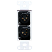 

RDL D-XLR2M Decora Wall Plate with Dual XLR 3-Pin Male Connectors, Terminal Block Connections, White