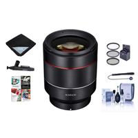 

Rokinon Auto Focus 50mm f/1.4-16 FE Lens for Sony E-Mount - Bundle With 67mm Filter Kit, Cleaning Kit, Lens Wrap, Lens Cleaner, Capleash II, Pc Software Package