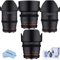 

Rokinon Cine Lens Bundle, 24mm, 35mm, 50mm, 85mm T1.5 Cine DSX Lens for Canon RF-Mount, Cleaning Kit, Cloth