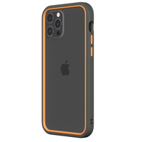 

RhinoShield CrashGuard NX Modular Bumper Case with Graphite Frame + Orange Rim & 3x Buttons for Apple iPhone 12/12 Pro