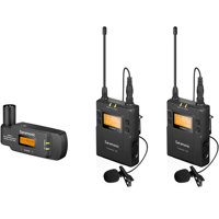 

Saramonic UwMic9 UHF Wireless Microphone System, Includes RX-XLR9 Plug-On Receiver, 2x TX9 Beltpack Transmitters and 2x SR-M1 Lavalier Microphones