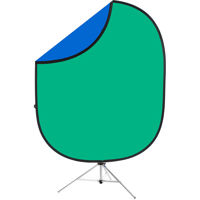 

Savage 6x7' Reversible Collapsible Backdrop with 8' Aluminum Stand, Chroma Green/Blue