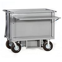 

Studio Carts Four Crate Horizontal Cart with 2x 10" Rigid and 2x 10" Swivel Pneumatic Wheels