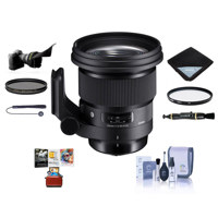 

Sigma 105mm f/1.4 DG ART HSM Lens for Nikon DSLR - Bundle With 105mm UV Filter, 105mm CPL Filter, Flex Lens Shade, Lens Wrap, Cleaning Kit, Capleash II, Lens Cleaner, Mac Software Package