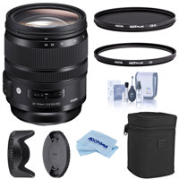 

Sigma 24-70mm F2.8 DG OS HSM IF ART Lens for Nikon Digital Cameras - Hoya XTP UV & CPL Filters