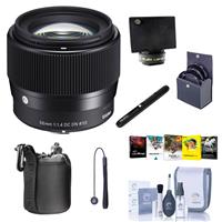 

Sigma 56mm f/1.4 DC DN Contemporary Lens for Canon EF-M - Bundle with Free Accessories & PC Software Suite