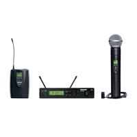 

Shure ULXS124/85-J1 Wireless Combo Microphone System, Includes ULXS4 Receiver, ULX1 & ULX2 Transmitter with SM58 Mic, WL-185 Mic, J1/554-590 MHz