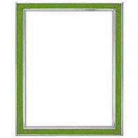 

Tizo Design Siena Narrow Enamel Collection 4x6" Frame - Silver Plated Color: Green.