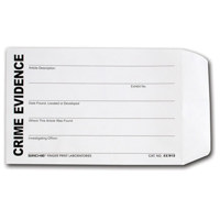 

Sirchie Preprinted White Evidence Envelope, 9x12", Set of 100