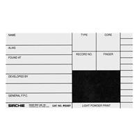 

Sirchie Combination Backing/Record Cards for Latent Prints, 100 Pack, Black