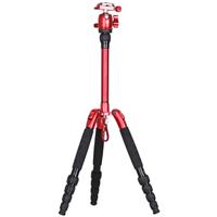 

Sirui T-005S T-0S Series Ultralight Aluminum Travel Tripod with B-00 Ball Head, 11 lb Capacity, Red