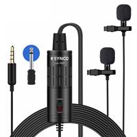 

Synco Audio Lav-S6D Dual Lavalier Omnidirectional Condenser Microphones with 3.5mm to Type-C Adapter