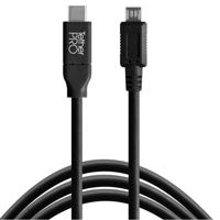 

Tether Tools TetherPro USB-C to 2.0 Micro-B 5-Pin Cable, 15', Black