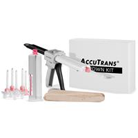 

AccuTrans Brown Intro Kit, 2x75ml Brown Cartridges, 40 Mixing Tips, 10 Spatulas, Dispensing Gun