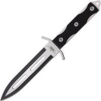 

UZI 10.5" Mossad I Knife with Stainless Steel Single Edged Blade, G10 Handle, Black/Silver