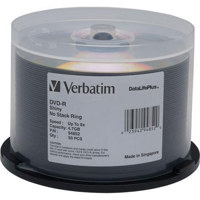 

Verbatim DVD-R, 4.7 GB Shiny Silver, 50 Pack on Spindle