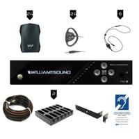 

Williams Sound FM 557 Pro D Plus Large Area Dual FM & Wi-Fi Assistive Listening System, Includes FM T55 D Transmitter, 24x PPA R37N Receivers & 24x EAR 022 Surround Earphones