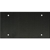 

Whirlwind WPX4B/0H Wall Mounting Plate, 4 Gang, .125" Black Anodized Aluminum, Blank