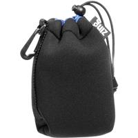 

Zing Drawstring Lens Pouch Medium - Black with Blue Top Hem (7" long/4"diameter)