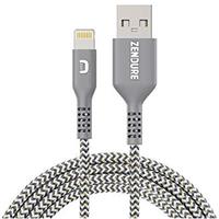 

Zendure 1m SuperCord Kevlar USB to Lightning Cable, Gray