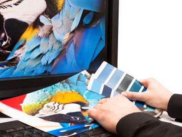 monitor printed picture swatches