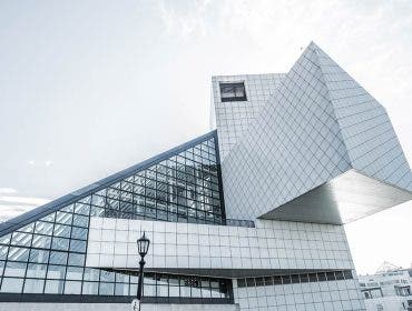 architecture photography of rock and roll hall of fame in cleveland ohio