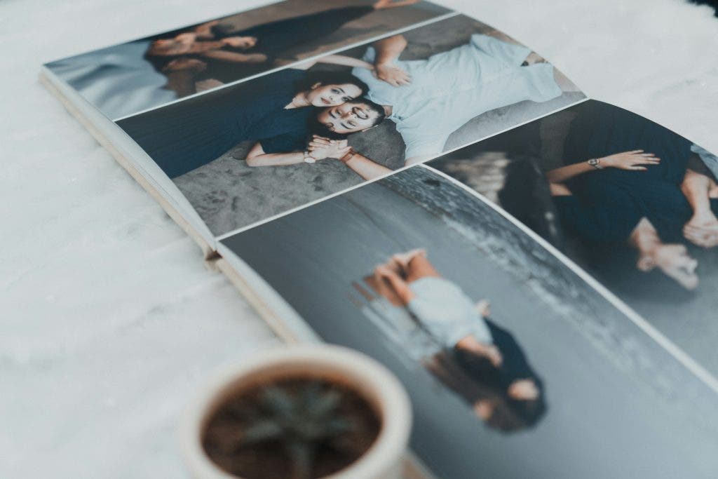 a couple's photos printed on a book tutorial