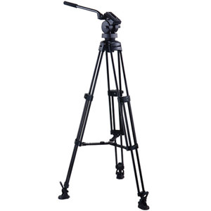 Acebil P-50MX Professional 2-Section Al Tripod, H50 Fluid Head,MS