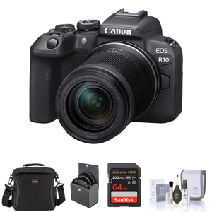 Canon EOS R10 Mirrorless Camera with 18-45mm Lens Kit + FREE SanDisk E