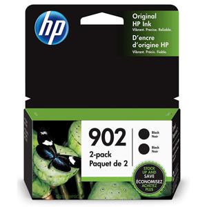 HP 902 Original Ink Cartridge, 300 Pages Yield, Black, 2-Pack