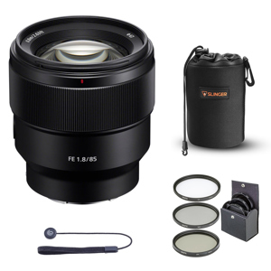 Sony FE 85mm f/1.8 Lens for Sony E with Accessories Kit SEL85F18 