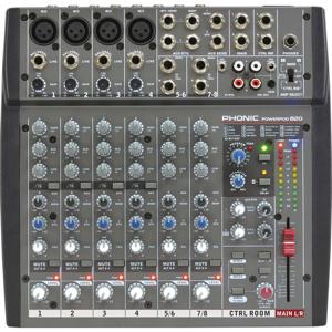 Phonic Powerpod 820 2x100W 8-Channel Powered Mixer with DFX POWERPOD ...