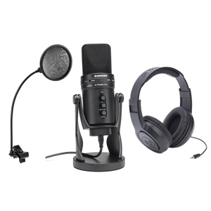 Samson G-Track Pro Studio USB Condenser Mic W/Headphones & Pop Filter ...