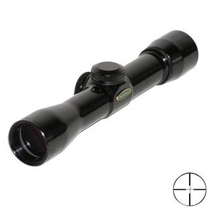 Weaver 4x28mm Classic Handgun Scope, Gloss Black with Dual-X Reticle.