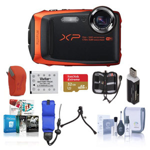 Fujifilm FinePix XP90 Digtal Camera,Water/Shockproof,Orange,w/Premium ...