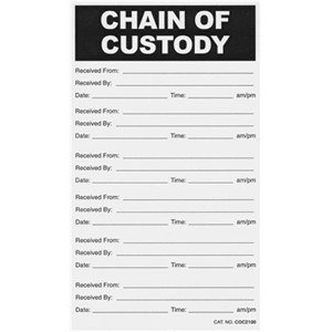 Sirchie Chain of Custody Labels, Set of 100 COCL100 - Adorama