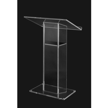 AmpliVox SN3055 Large Top Wing Style Acrylic Lectern with Shelf, Custom ...