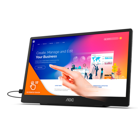 AOC 15.6” USB-C Powererd Portable LCD selling Monitor