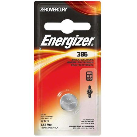 Energizer 386 1.5V Zero-Mercury Silver Oxide Battery for Watches, Toys ...