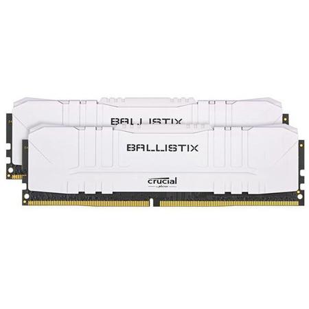 BALLISTIX - Mémoire PC RAM - 16Go (2x8Go) - 3000MHz - DDR4 - CAS 15 -  Blanche (BL2K8G30C15U4W)