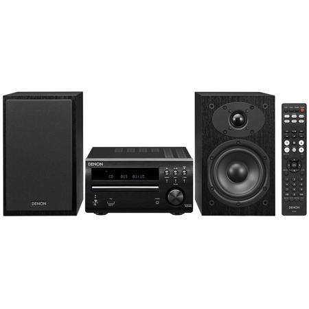 Denon D-M40 60W Micro Audio System, Includes Compact Size Hi-Fi Quality CD  Receiver, FM Indoor Antenna, AM Loop Antenna, 2x Speakers and Remote 