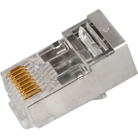 Go Simply Connect Shielded Internal Ground Pass Thru RJ45 Modular Plugs ...