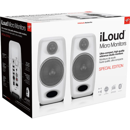 IK Multimedia iLoud Bluetooth Micro Monitor Speakers, Pair, White IP-ILOUD -MMW-IN