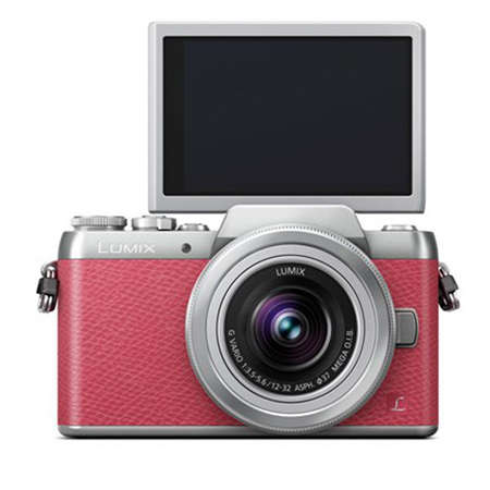 Panasonic Lumix DMC-GF7 Mirrorless Digital Camera with 12-32mm F3.5-5.6 II  Lens, 16 MP - Pink / Silver