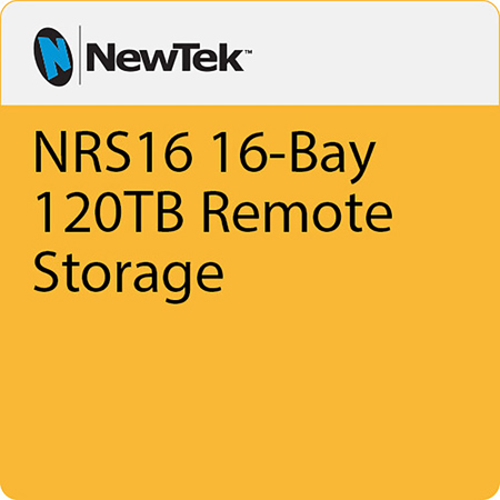 NewTek NRS16 Remote Storage Powered by SNS 16-Bay/120TB SSD w/4x 10 GbE ...