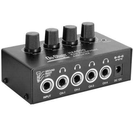 On-Stage HA4000 Pro 4-Channel Headphone Amplifier 12973 - Adorama