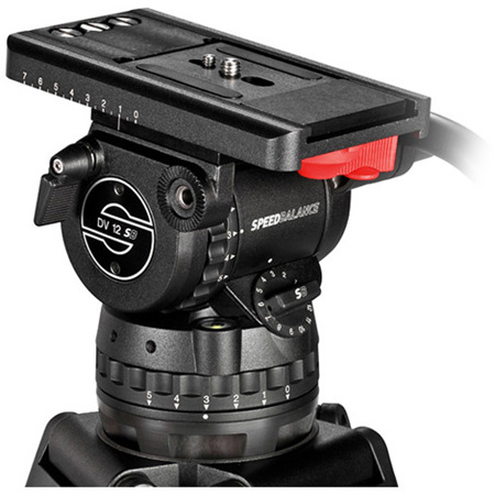 Sachtler DV 12 SB SpeedBalance Pro Video Fluid Head with a 100mm Ball Base,  5 + 5 Damping, & Sliding Plate, Maximum Load 30.8 lbs