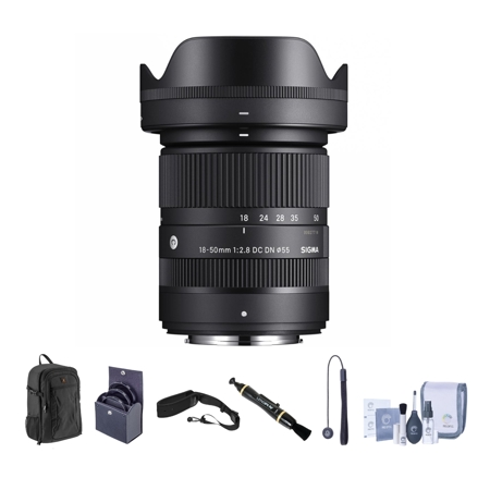 Sigma 18-50mm f/2.8 DC DN Contemporary Lens for Fujifilm X with Premium  Bundle 585975 PB