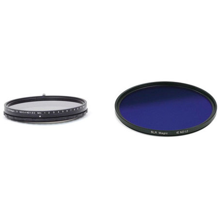 SLR Magic 77mm Self-Locking Variable ND 0.4 to 1.8 Filter and 86mm Solid  Image Enhancer ND 1.2 Filter